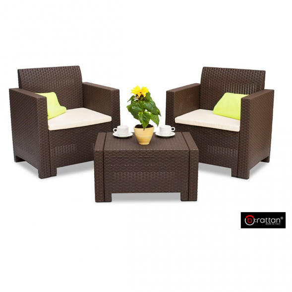 Комплект мебели NEBRASKA TERRACE Set (стол, 2 кресла), венге
