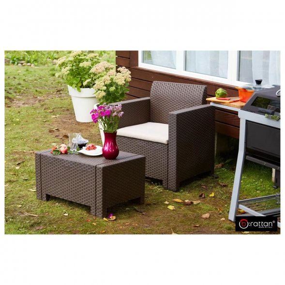 Комплект мебели NEBRASKA TERRACE Set (стол, 2 кресла), венге