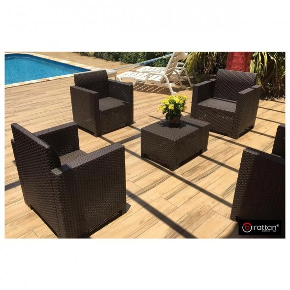 Комплект мебели NEBRASKA TERRACE Set (стол, 2 кресла), венге