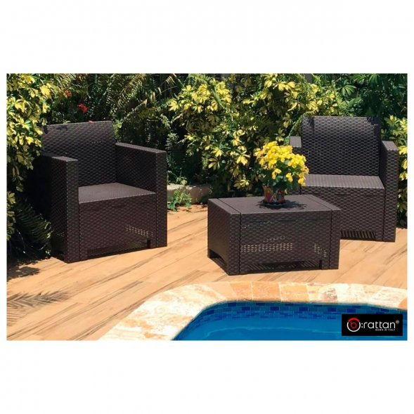 Комплект мебели NEBRASKA TERRACE Set (стол, 2 кресла), венге