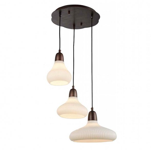 Люстра подвесная ST Luce, 3 плафона, коричневый, белый (SL712.883.03)