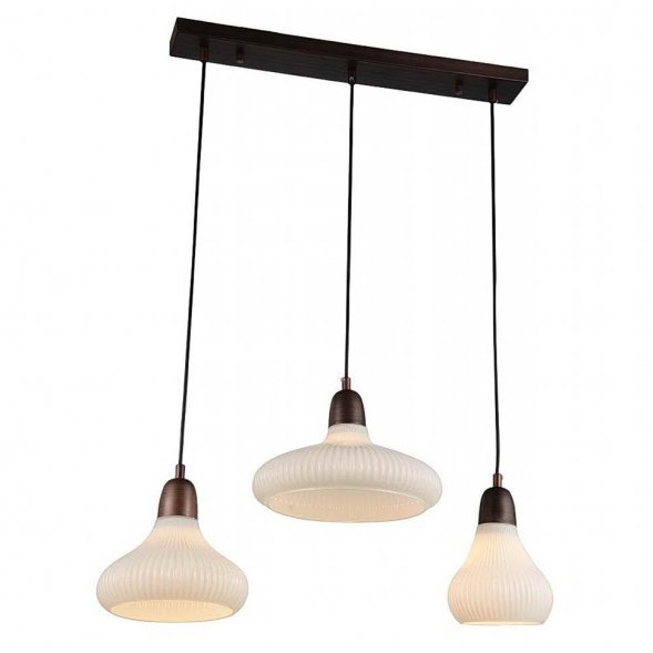 Люстра подвесная ST Luce, 3 плафона, коричневый, белый (SL712.803.03)