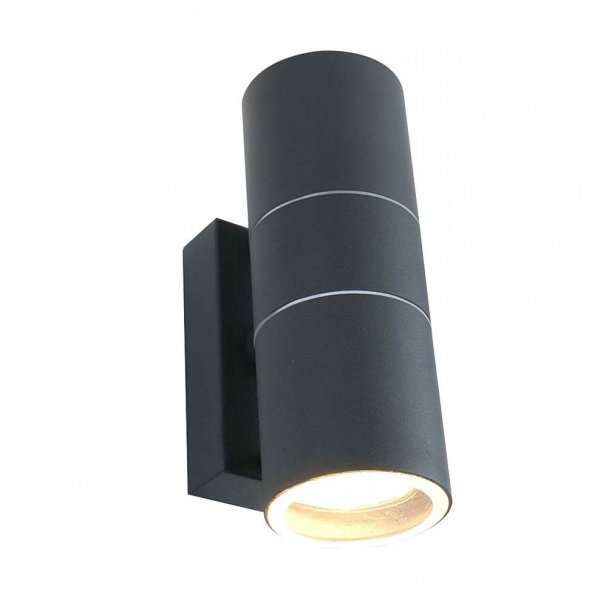 Светильник настенный уличный Arte Lamp Mistero, 2 лампы, графит (A3302AL-2GY)