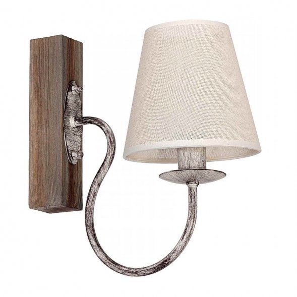 Бра Luminex Carin, 1 плафон, коричневый, черный с белым и бежевым (8696)
