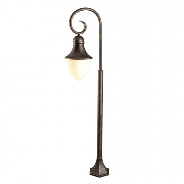 Столб уличный Arte Lamp Vienna, 1 плафон, коричневый с золотом и белым (A1317PA-1BN)