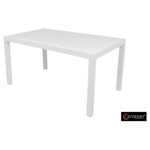 Стол B:rattan Houston 1500*900мм, белый