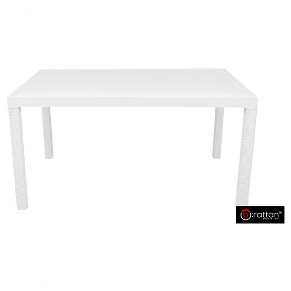 Стол B:rattan Houston 1500*900мм, белый