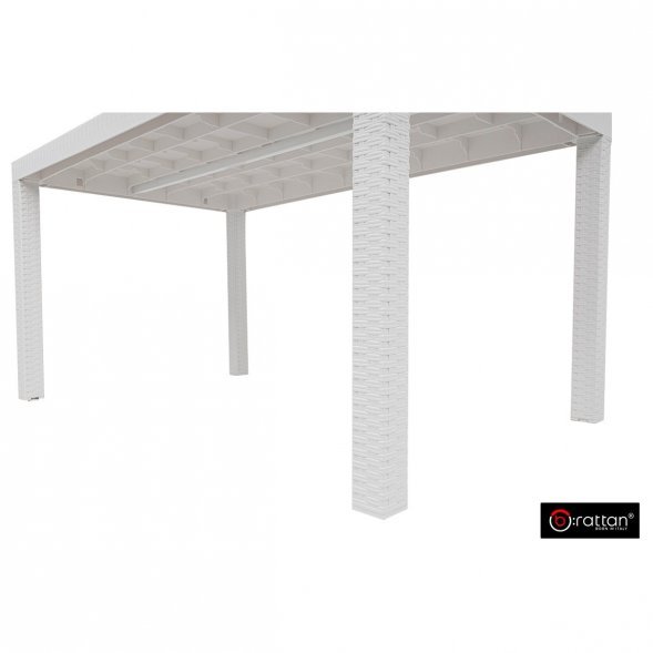Стол B:rattan Houston 1500*900мм, белый