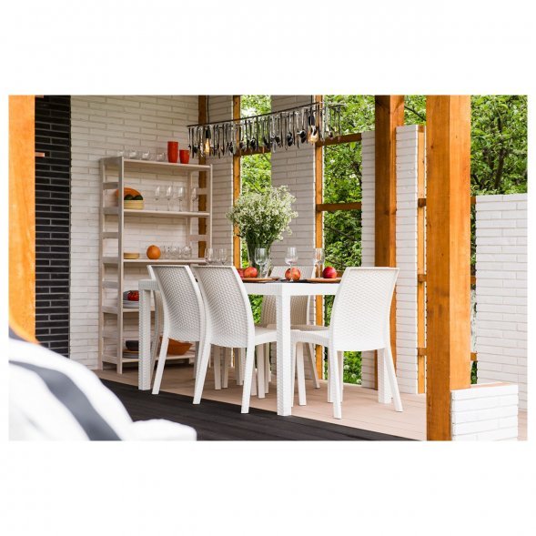 Стол B:rattan Houston 1500*900мм, белый