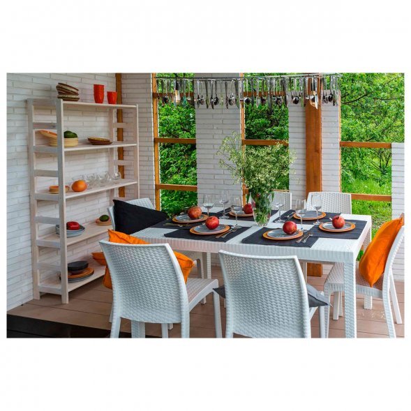 Стол B:rattan Houston 1500*900мм, белый