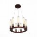 Люстра подвесная светодиодная ST Luce Unica, 9 плафонов, коричневый с белым (SL262.703.09)