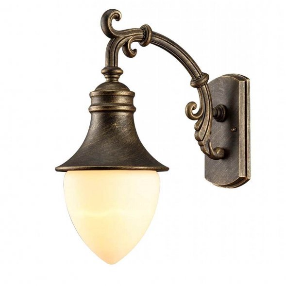 Бра уличное Arte Lamp Vienna, 1 плафон, коричневый с золотом и белым (A1317AL-1BN)
