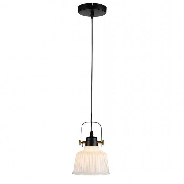 Подвес ST Luce, 1 плафон, черный с золотом, белый (SL714.403.01)