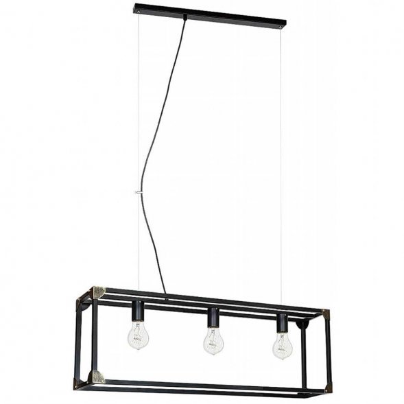 Люстра подвесная Luminex Trunk, 3 лампы, черный с золотом (6988)