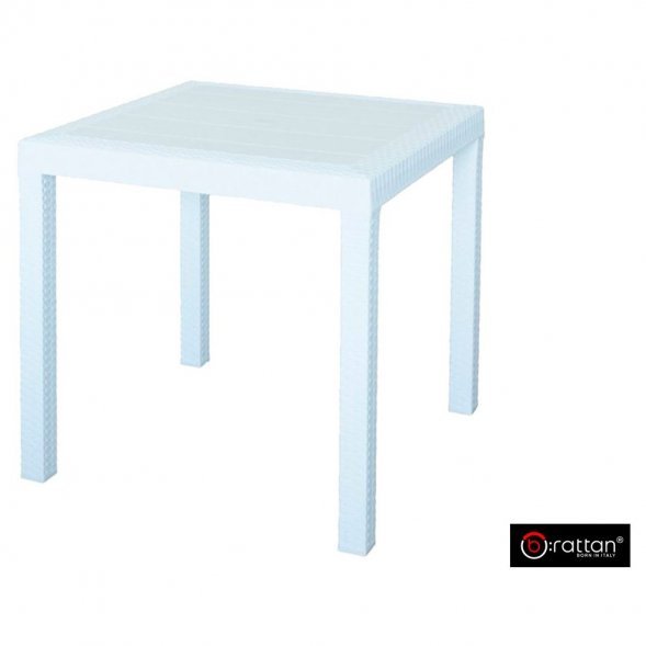 Стол B:rattan Dallas 800*800мм, белый