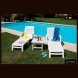 Шезлонг B:rattan MIAMI складной, белый