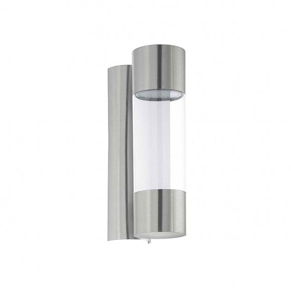 Светильник настенный уличный светодиодный Eglo Robledo, 2 лампы, никель с прозрачным и белым (96013)