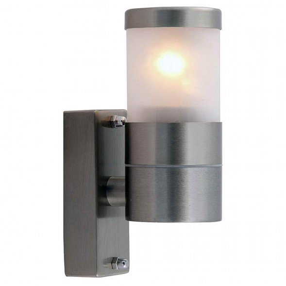 Светильник настенный уличный Arte Lamp Rapido, 1 плафон, никель с белым (A3201AL-1SS)