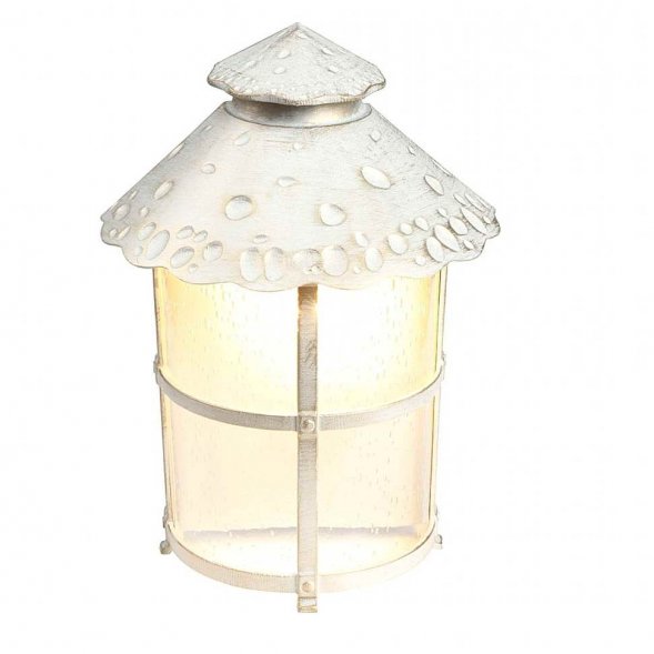 Светильник настенный уличный Arte Lamp Prague, 1 плафон, белый с золотом и прозрачным (A1461AL-1WG)