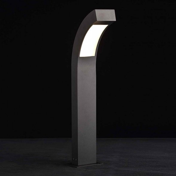 Столб уличный светодиодный MW-Light Уран, 1 плафон, черный с белым (803041101)