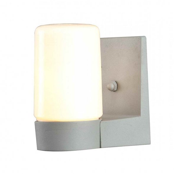 Светильник настенный уличный Arte Lamp City, 1 плафон, серый с белым (A8058AL-1GY)