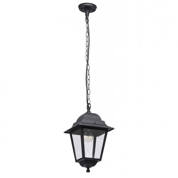 Подвес уличный MW-Light Глазго, 1 плафон, черный с прозрачным (815011001)