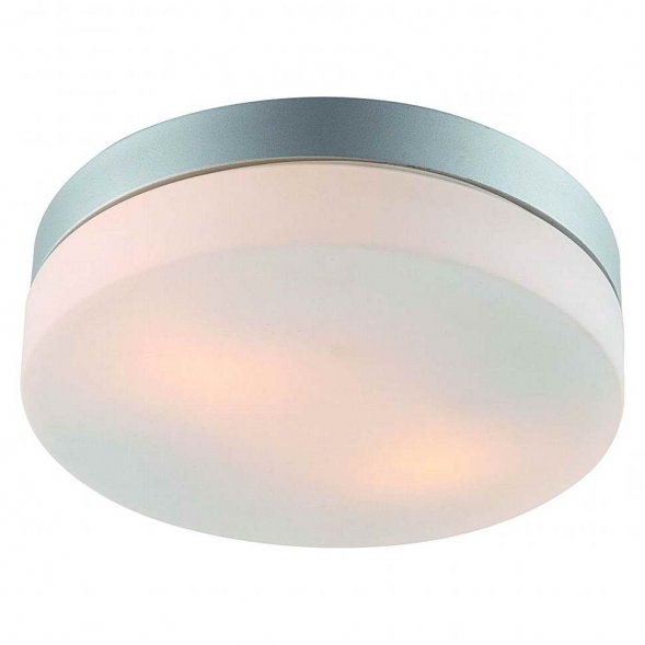 Светильник настенно-потолочный Arte Lamp, 2 лампы, серебро, белый (A3211PL-2SI)