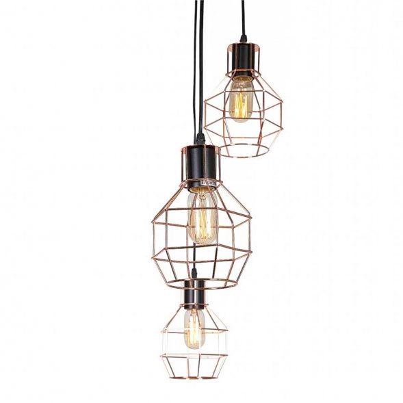 Люстра подвесная ST Luce Rete, 8 плафонов, черный с латунью (SL192.303.08)